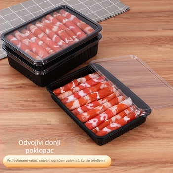 Jednokratna kutija za zamrznuto meso s poklopcem – PET, debljina stijenke 0,1 mm, model Meat Box, brend Box Horse
