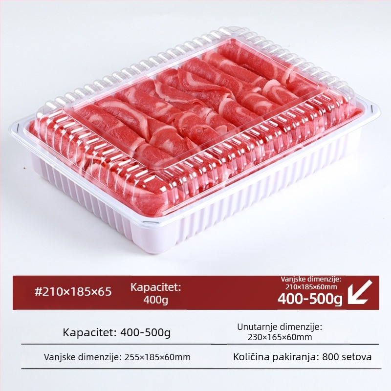 Jednokratna kutija za zamrznuto meso s poklopcem – PET, debljina stijenke 0,1 mm, model Meat Box, brend Box Horse