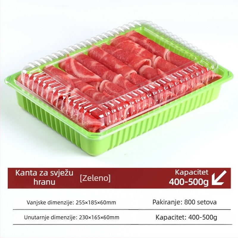 Jednokratna kutija za zamrznuto meso s poklopcem – PET, debljina stijenke 0,1 mm, model Meat Box, brend Box Horse
