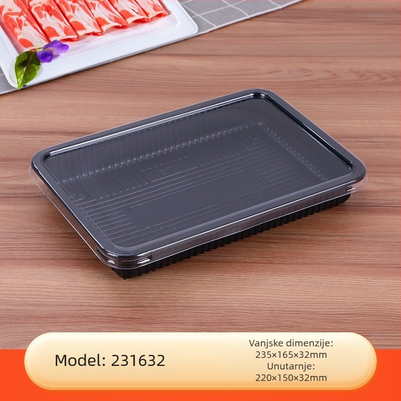 Jednokratna kutija za zamrznuto meso s poklopcem – PET, debljina stijenke 0,1 mm, model Meat Box, brend Box Horse