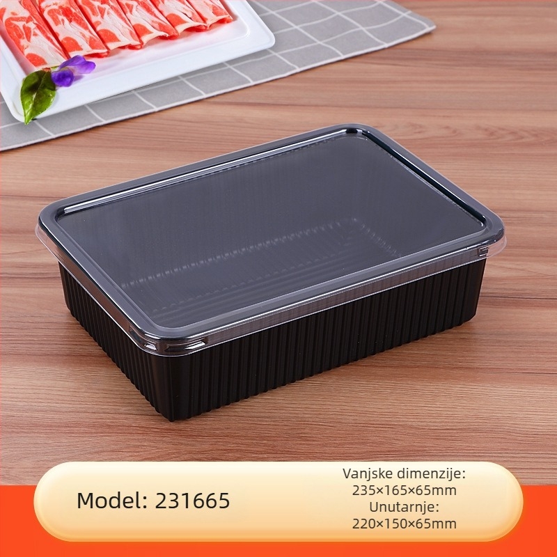 Jednokratna kutija za zamrznuto meso s poklopcem – PET, debljina stijenke 0,1 mm, model Meat Box, brend Box Horse