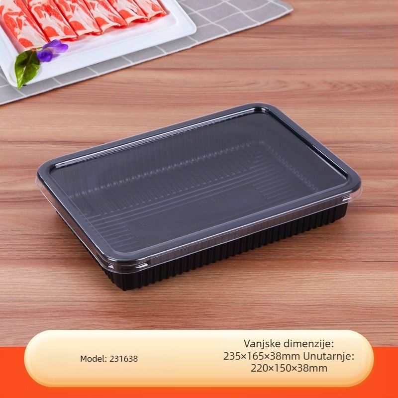 Jednokratna kutija za zamrznuto meso s poklopcem – PET, debljina stijenke 0,1 mm, model Meat Box, brend Box Horse