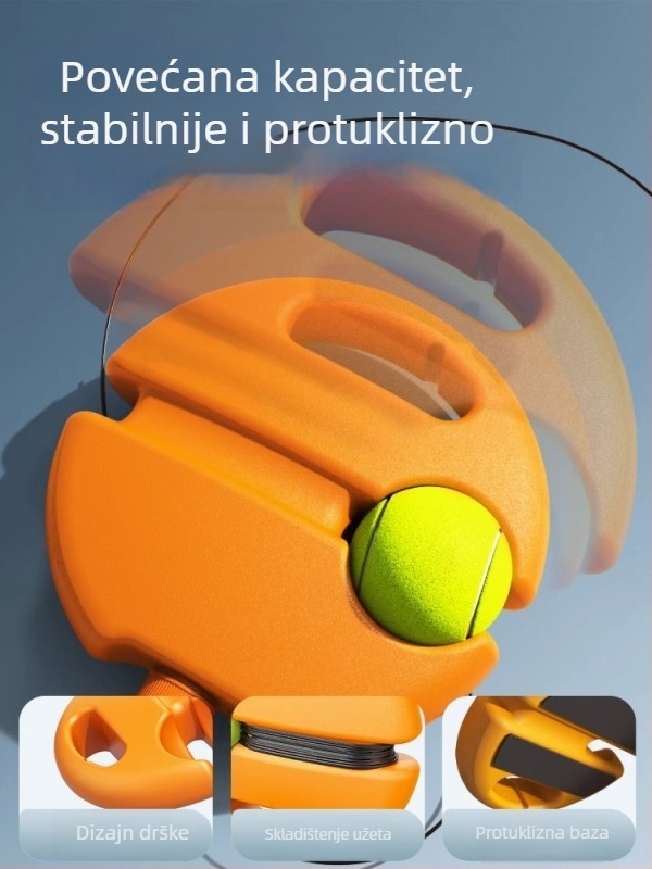 Tenis trener za solo vježbanje s linijskim odskokom - set teniskih reketa Wu xingbin, okvir od aluminijske legure, najlonske strune, za početnike