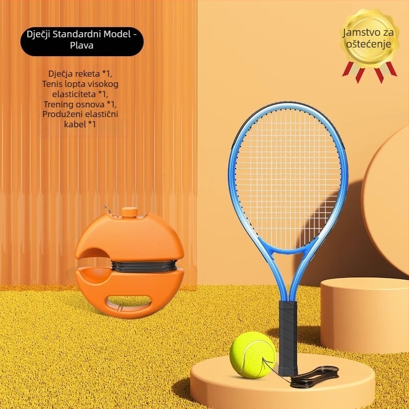 Tenis trener za solo vježbanje s linijskim odskokom - set teniskih reketa Wu xingbin, okvir od aluminijske legure, najlonske strune, za početnike