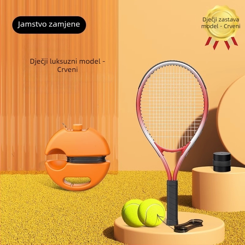 Tenis trener za solo vježbanje s linijskim odskokom - set teniskih reketa Wu xingbin, okvir od aluminijske legure, najlonske strune, za početnike