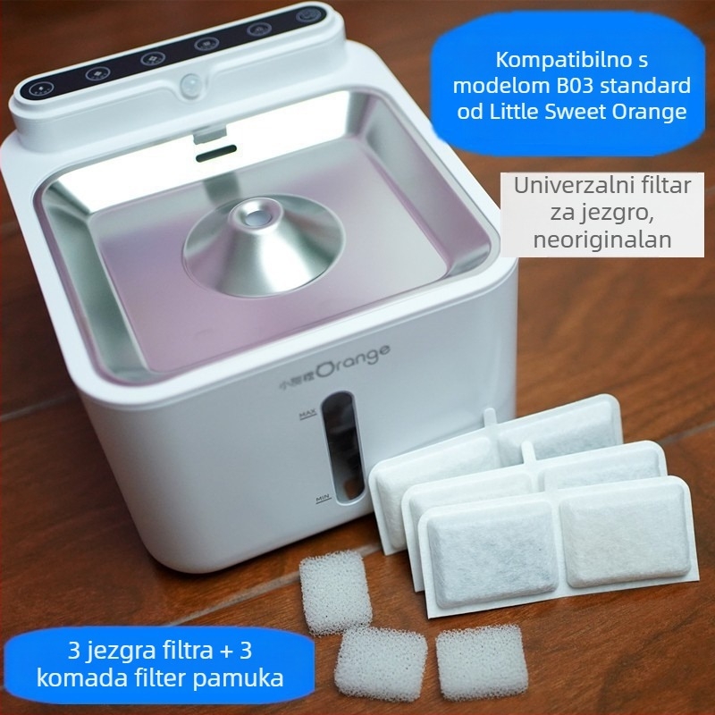 Little Sweet Orange Pro Bežični Pametni Uređaj za Pijenje Vode za Kućne Ljubimce – Plastični, Pogodno za Mačke