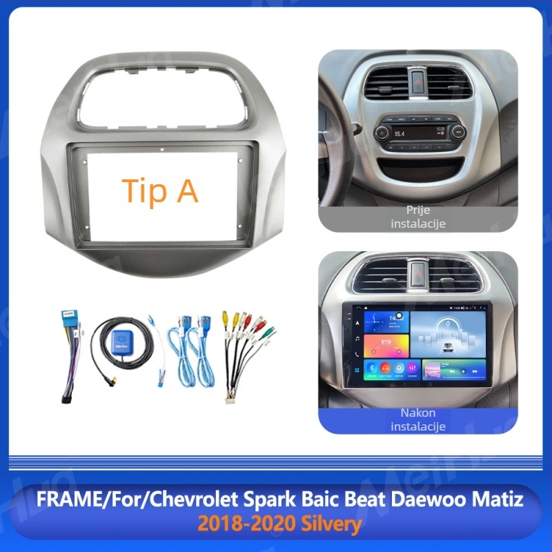 Meihua Android navigacijski okvir za Chevrolet Spark Beat / Daewoo Matiz (2010-2020) ABS