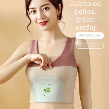 Ženski termalni prsluk s ugrađenim grudnim košaricama, najlon materijal, baršunasta podstava, dvostruki sloj, antistatčan.