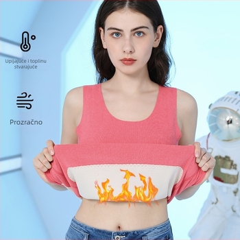 Ženska termalna vest s temperaturno mijenjajućim naljepnicama, dvostruki sloj, flis podstava od poliestera