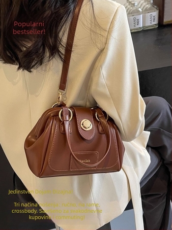 PU bucket torbica, street style, pravokutnog oblika, zatvarač s latch mehanizmom, poliester podstava, džep za telefon, jedna naramenica, za svakodnevnu upotrebu