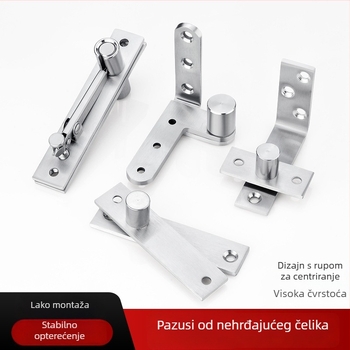 Šarka od nehrđajućeg čelika za drvena vrata – debeli, gornja i donja pozicija, Nebesko-Zemlja osa, skriveni šarki. Model: Debela Nebesko-Zemlja os; Tip: Običan debeli šaraf; Materijal: Nehrđajući čelik; Marka: Letaijia