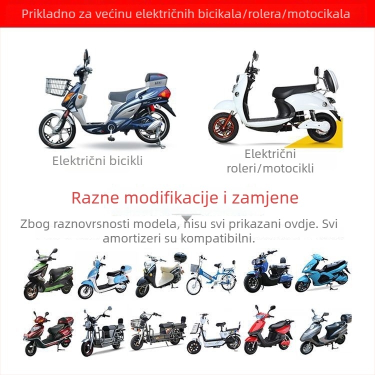 Hidraulijski stražnji amortizer za električna vozila s pedalom, univerzalni, marka Unique