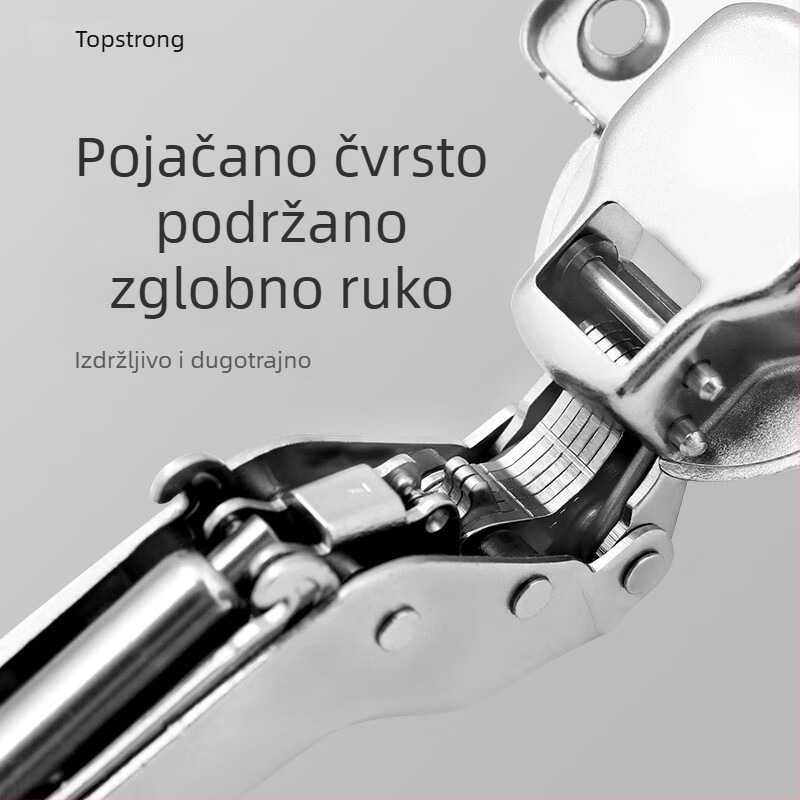 Top Solid TOPSTRONG šarka za ormariće – nehrđajući čelik s amortizerom, modeli 707/717, za različita vrata ormarića, moderni jednostavni stil