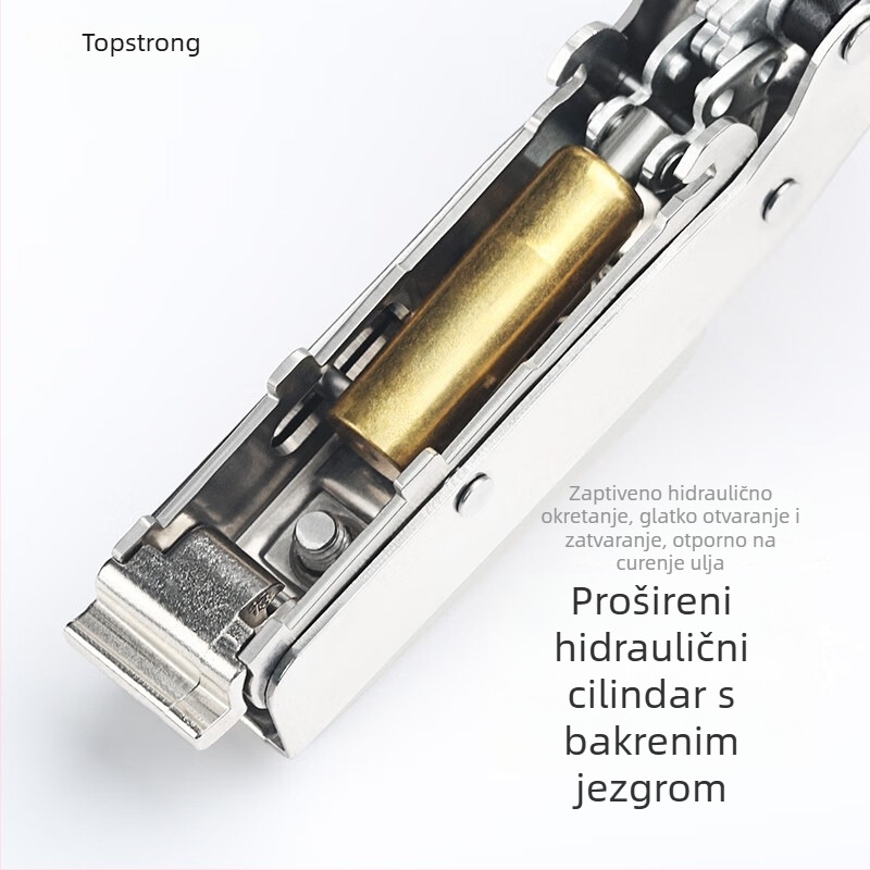 Top Solid TOPSTRONG šarka za ormariće – nehrđajući čelik s amortizerom, modeli 707/717, za različita vrata ormarića, moderni jednostavni stil