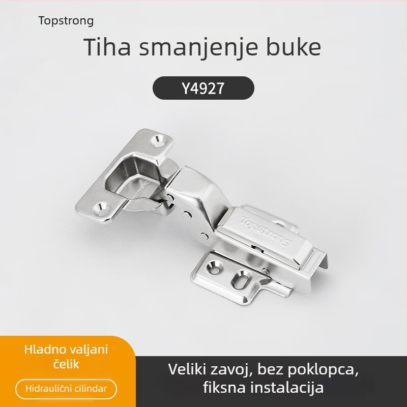 Top Solid TOPSTRONG šarka za ormariće – nehrđajući čelik s amortizerom, modeli 707/717, za različita vrata ormarića, moderni jednostavni stil