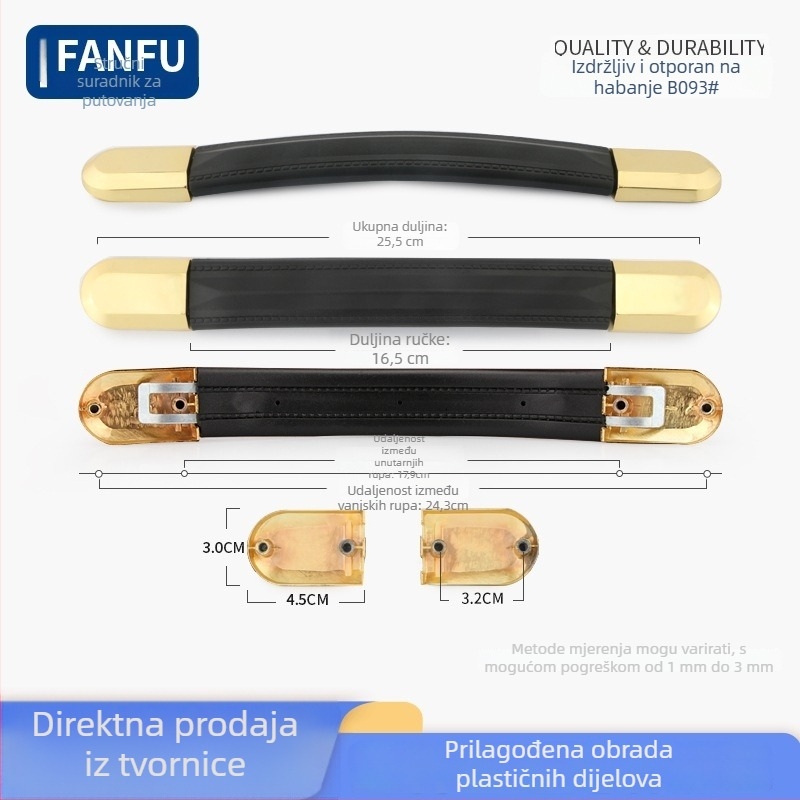 Dodatak za ručicu kofera — plastičan, otporan na habanje, lagan