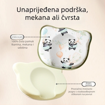 Novorođenačka jastučnica za oblikovanje glave – korekcija oblika glave, prevencija plosne glave, 0-6 mjeseci, pamuk