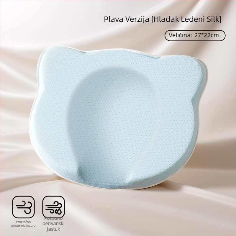 Novorođenačka jastučnica za oblikovanje glave – korekcija oblika glave, prevencija plosne glave, 0-6 mjeseci, pamuk