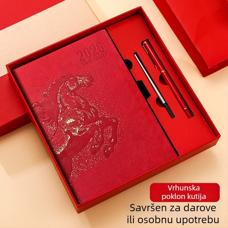 Bilježnica Really Enjoy s PU koricama, šav koncem, Dowling papir 80gsm, više od 400 stranica