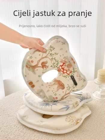 Buffie Bear Dječja jastučnica za 0–6 mjeseci, upija znoj i diše, protiv plagiocefalije, silikonska oblikujuća jastučnica
