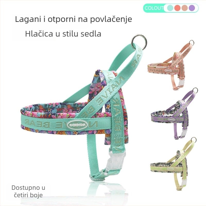Hamn za psa, tip sedlo, prsni remen, prozračni poliester, lagan, otporan na eksplozije