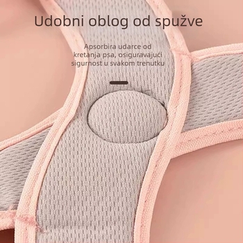 Pojas za prsa psa — poliester, prozračan, mekan, otporan na kidanje, ergonomski prilagođen