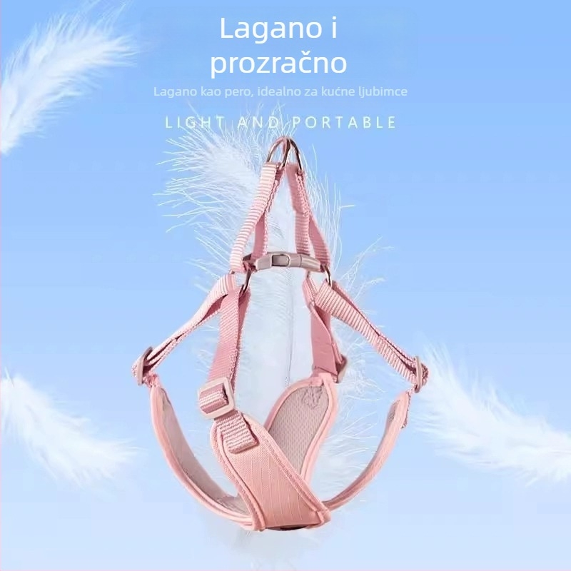 Pojas za prsa psa — poliester, prozračan, mekan, otporan na kidanje, ergonomski prilagođen