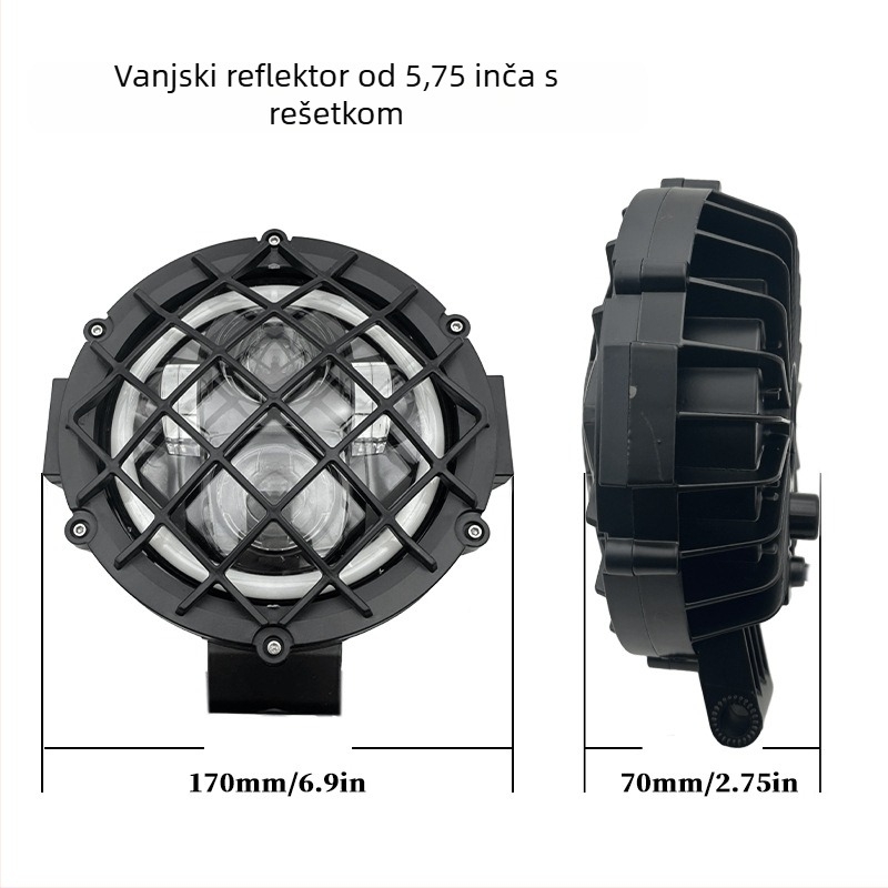 Vanjski LED reflektor za automobil - 80W, 12-80V, IP67, LED, univerzalna kompatibilnost