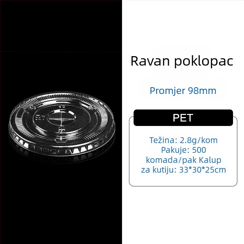Jednokratna PET šalica za ponijeti – kava i hladna pića, 301-400 ml, prilagodljiv tisak logotipa