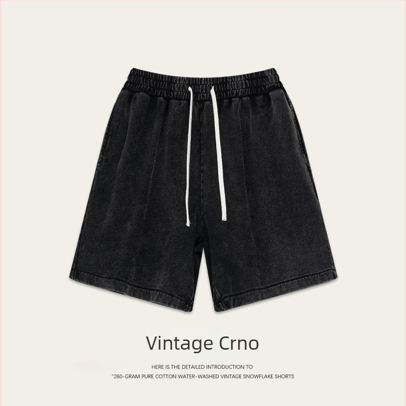 Muške capri kratke hlače, opuštene kroja, preko 95% pamuka, srednji pojas, korejski stil