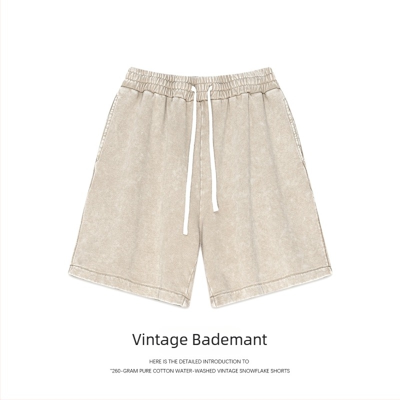 Muške capri kratke hlače, opuštene kroja, preko 95% pamuka, srednji pojas, korejski stil