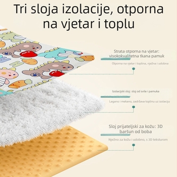 Dječja swaddle deka s pliš teksturom točkica, za novorođenčad, sve sezone, sintetička vlakna