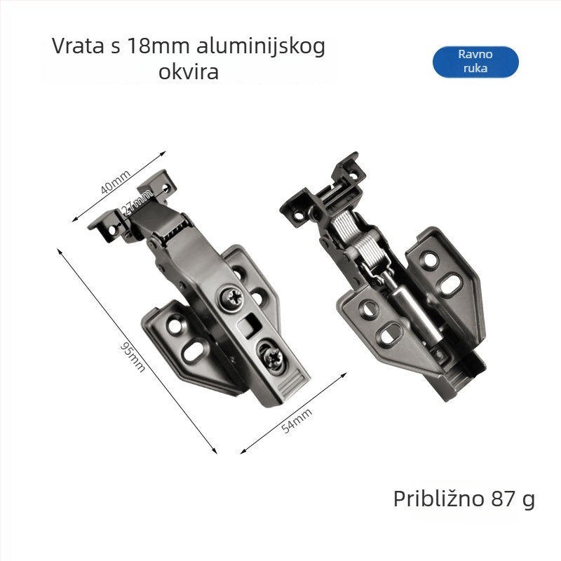 Aluminijski okvir šarka, hladno valjana čelika, elektrogalvanizacija, marka Liyu, suvremeni minimalistički stil