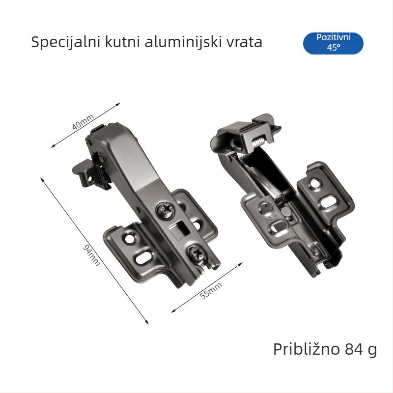 Aluminijski okvir šarka, hladno valjana čelika, elektrogalvanizacija, marka Liyu, suvremeni minimalistički stil