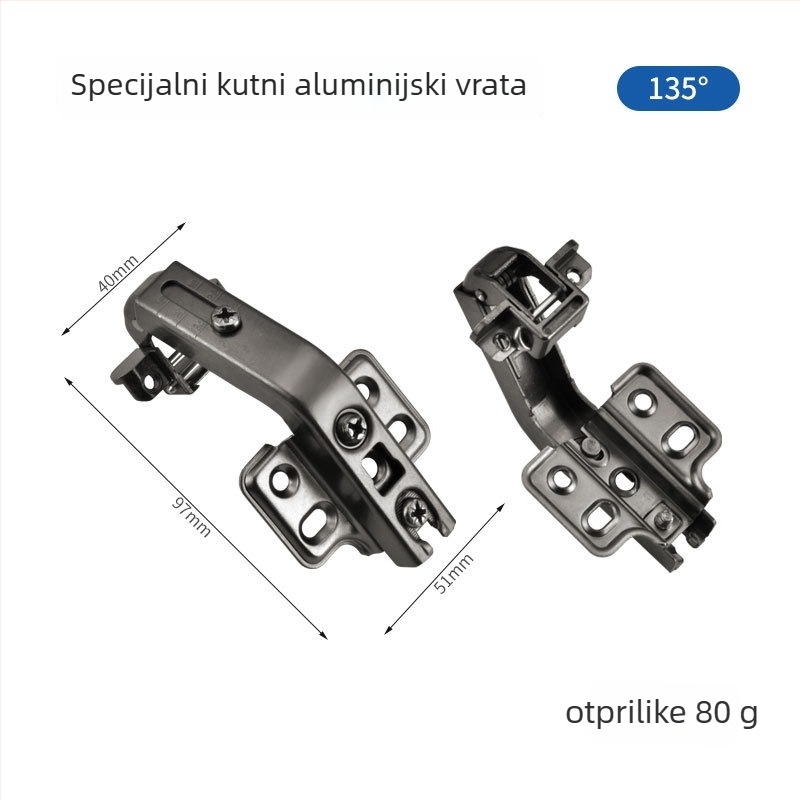Aluminijski okvir šarka, hladno valjana čelika, elektrogalvanizacija, marka Liyu, suvremeni minimalistički stil
