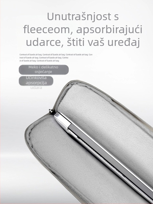 Torba za laptop od poliestera — prozračna, vodootporna, otporna na habanje i tresenje; jednofarbni uzorak