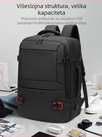Ruksak za 14-inčni laptop, kapacitet 20–35 L, vodootporan Oxford materijal, zakrivljene naramenice, unisex, za slobodno vrijeme putovanja.