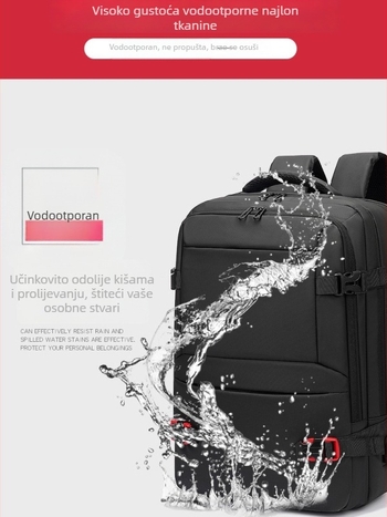 Ruksak za 14-inčni laptop, kapacitet 20–35 L, vodootporan Oxford materijal, zakrivljene naramenice, unisex, za slobodno vrijeme putovanja.