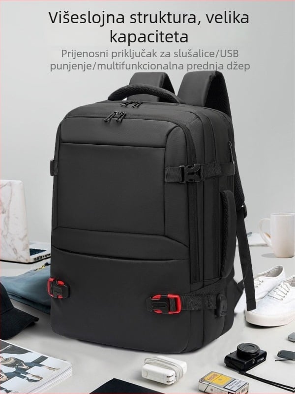 Ruksak za 14-inčni laptop, kapacitet 20–35 L, vodootporan Oxford materijal, zakrivljene naramenice, unisex, za slobodno vrijeme putovanja.