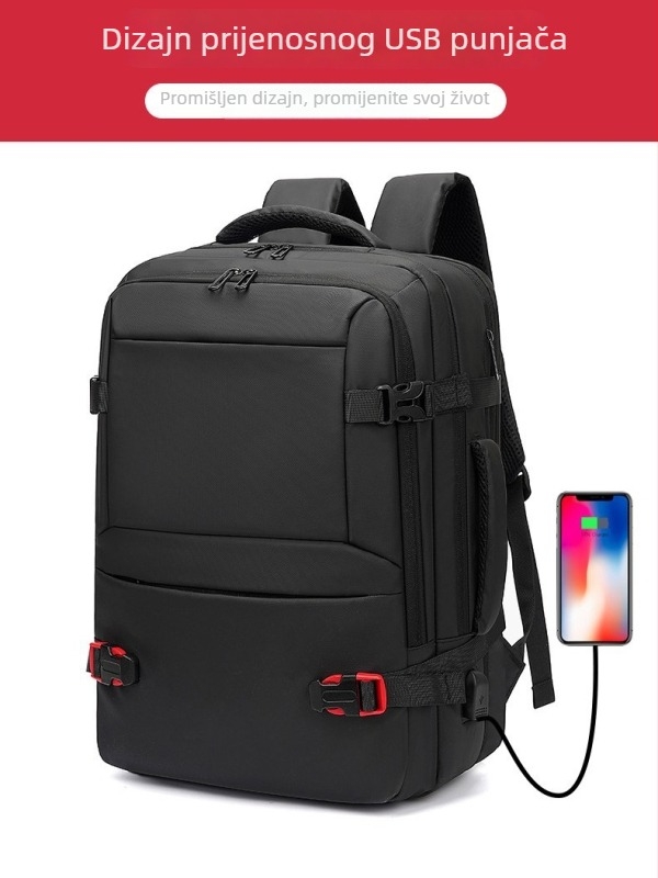 Ruksak za 14-inčni laptop, kapacitet 20–35 L, vodootporan Oxford materijal, zakrivljene naramenice, unisex, za slobodno vrijeme putovanja.