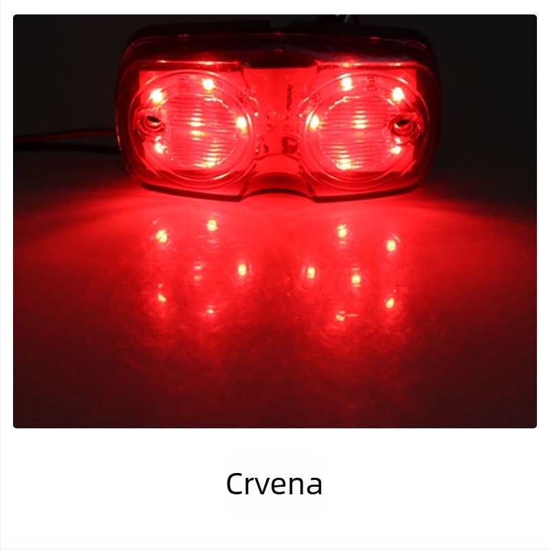 LED bočne svjetiljke kamiona – dvostruke kružne 12 LED signalne svjetiljke, univerzalne, PVC 10W 12V TRUCK026