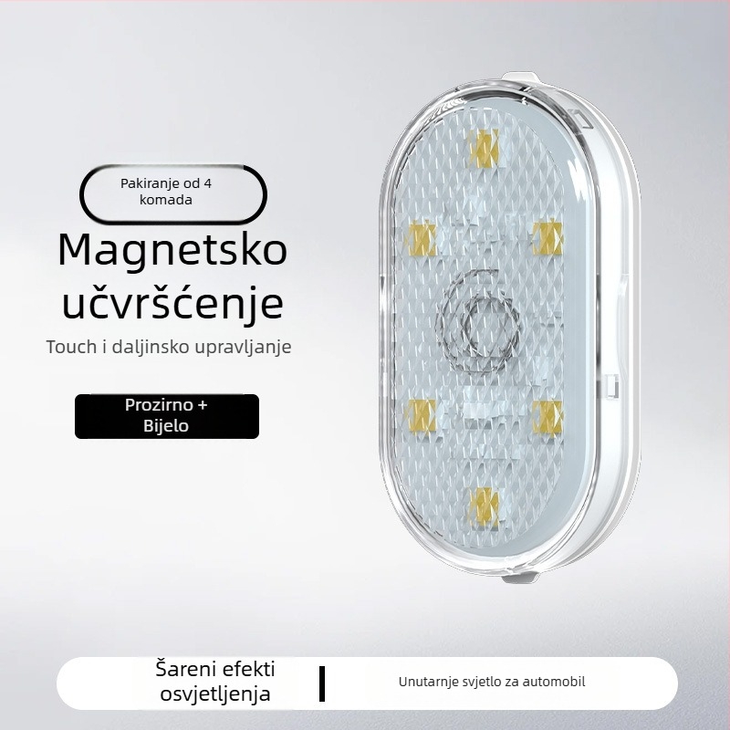 Automobilska ambijentalna rasvjeta, model FD-ZM2-E8-2, 1.2W, 3.7V, ljepilo za montažu, prednja i stražnja unutrašnjost