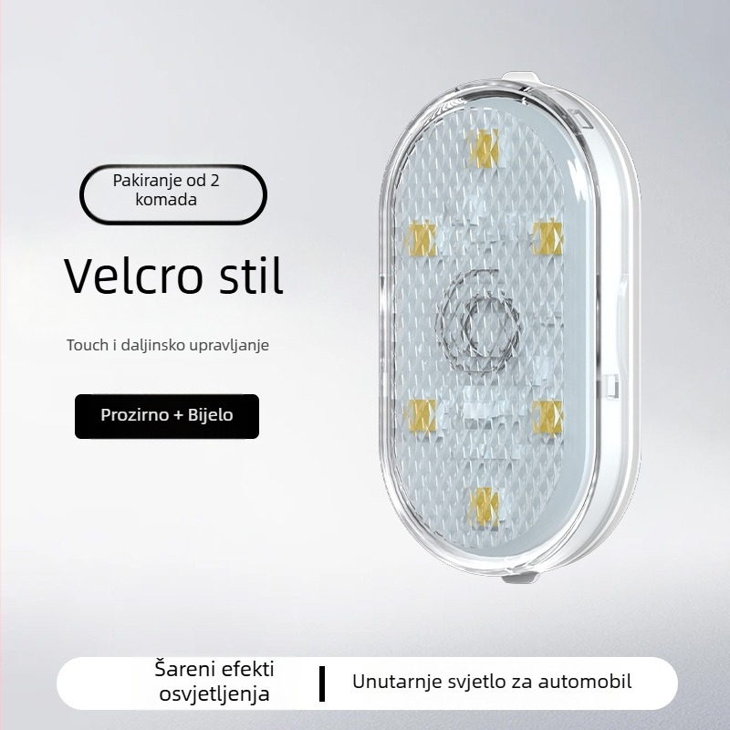 Automobilska ambijentalna rasvjeta, model FD-ZM2-E8-2, 1.2W, 3.7V, ljepilo za montažu, prednja i stražnja unutrašnjost