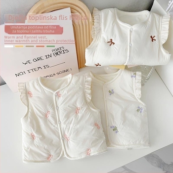Dječja pamučna vest za novorođenčad, unisex, bez kapuljače, zima