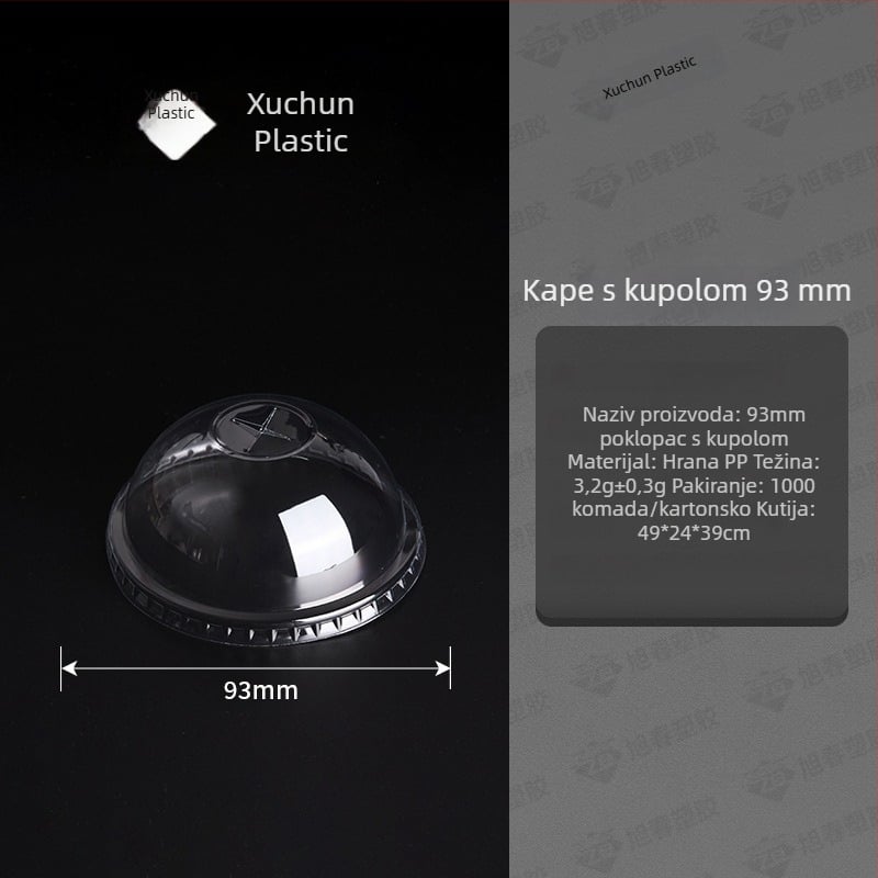 Jednokratna plastična čaša za kavu — visoka prozirnost, kružni oblik, PET, 401–500 ml, prilagođiv uzorak, tiskano logo dostupno