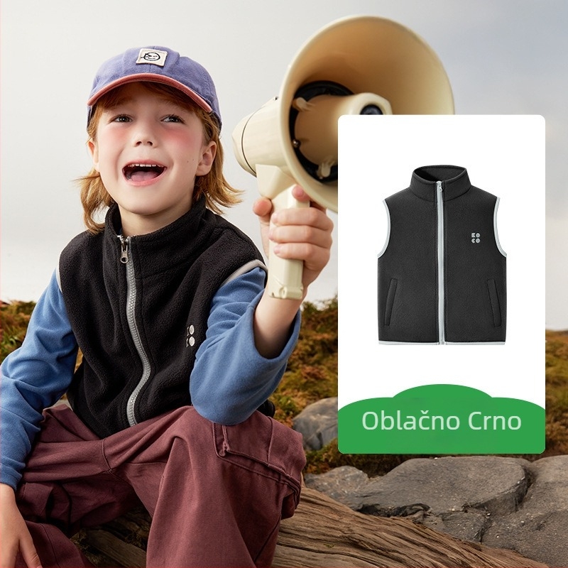 Dječja vesta, unisex, 100% poliester, zatvarač, bez podstava, zima 2025
