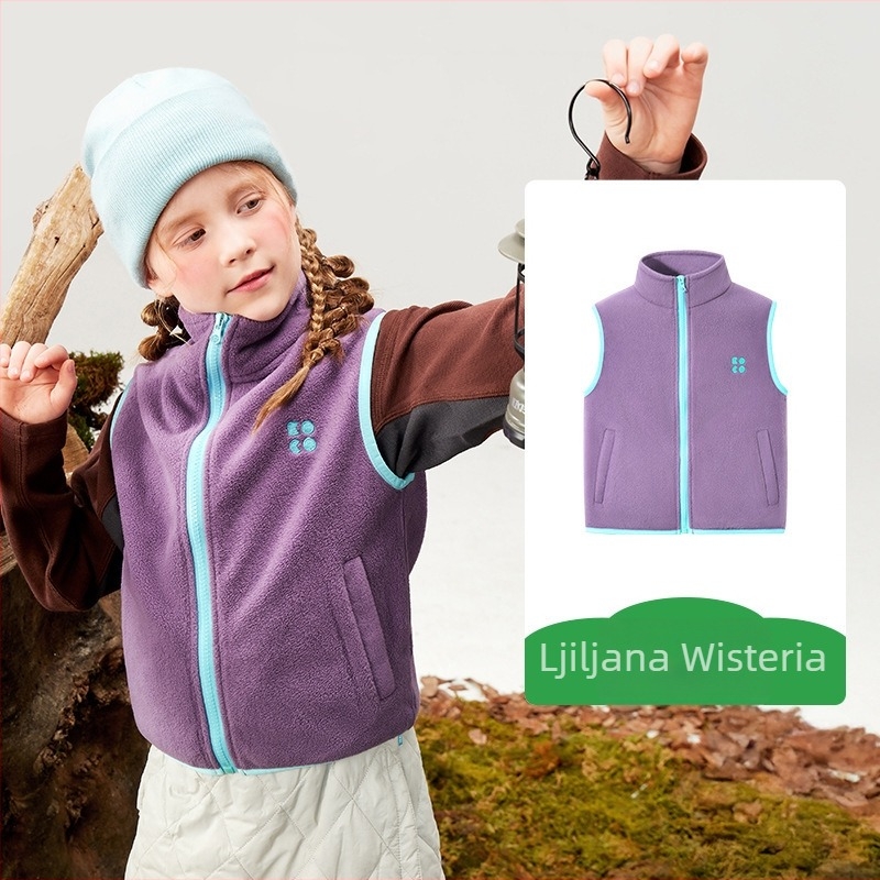 Dječja vesta, unisex, 100% poliester, zatvarač, bez podstava, zima 2025