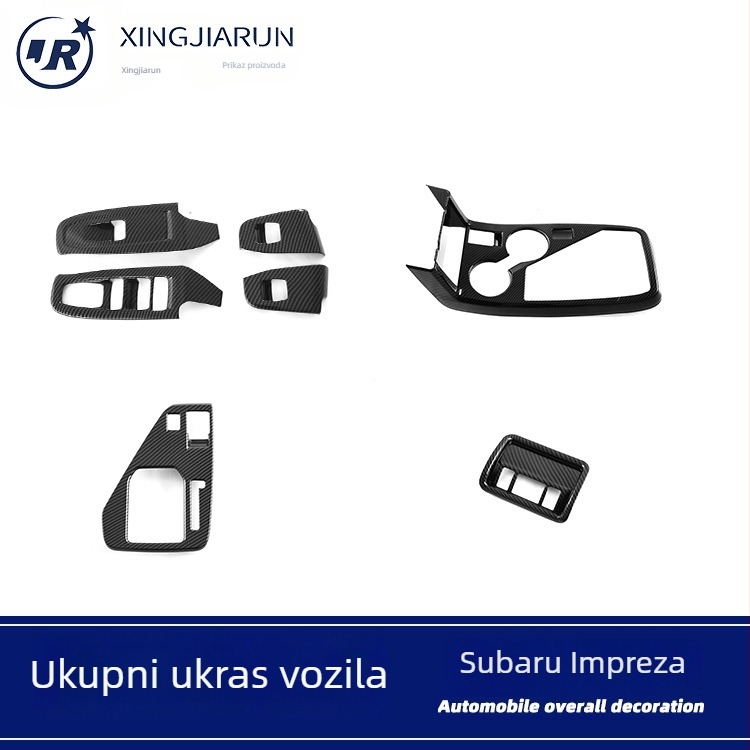 Unutarnja naljepnica za Subaru Xubao s desnim upravljanjem — ABS plastika, ljepilo, kompatibilna s krovom, prozorima, instrument pločom, središnjom konzolom, volanom i unutarnjim pločama vrata (24 modela)