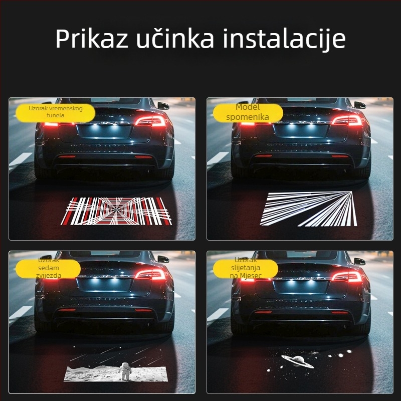 ZhiXin Tesla Model 3/Y projekcijska svjetiljka, 12V, LED 5050, 3W, 6500K, vijek trajanja 80 000 h