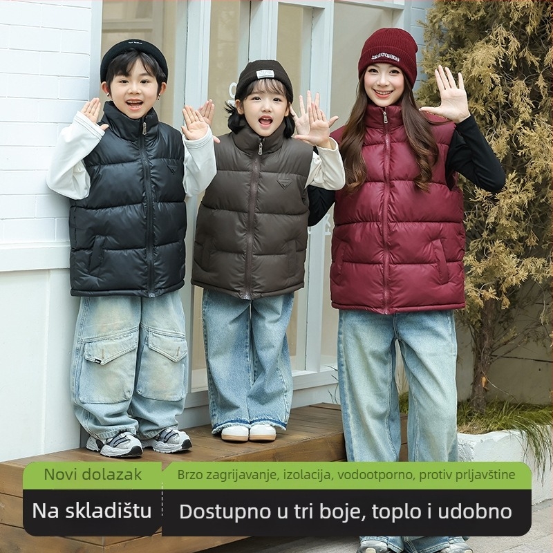 Dječja vesta u korejskom stilu, debeli kardigan za zimu